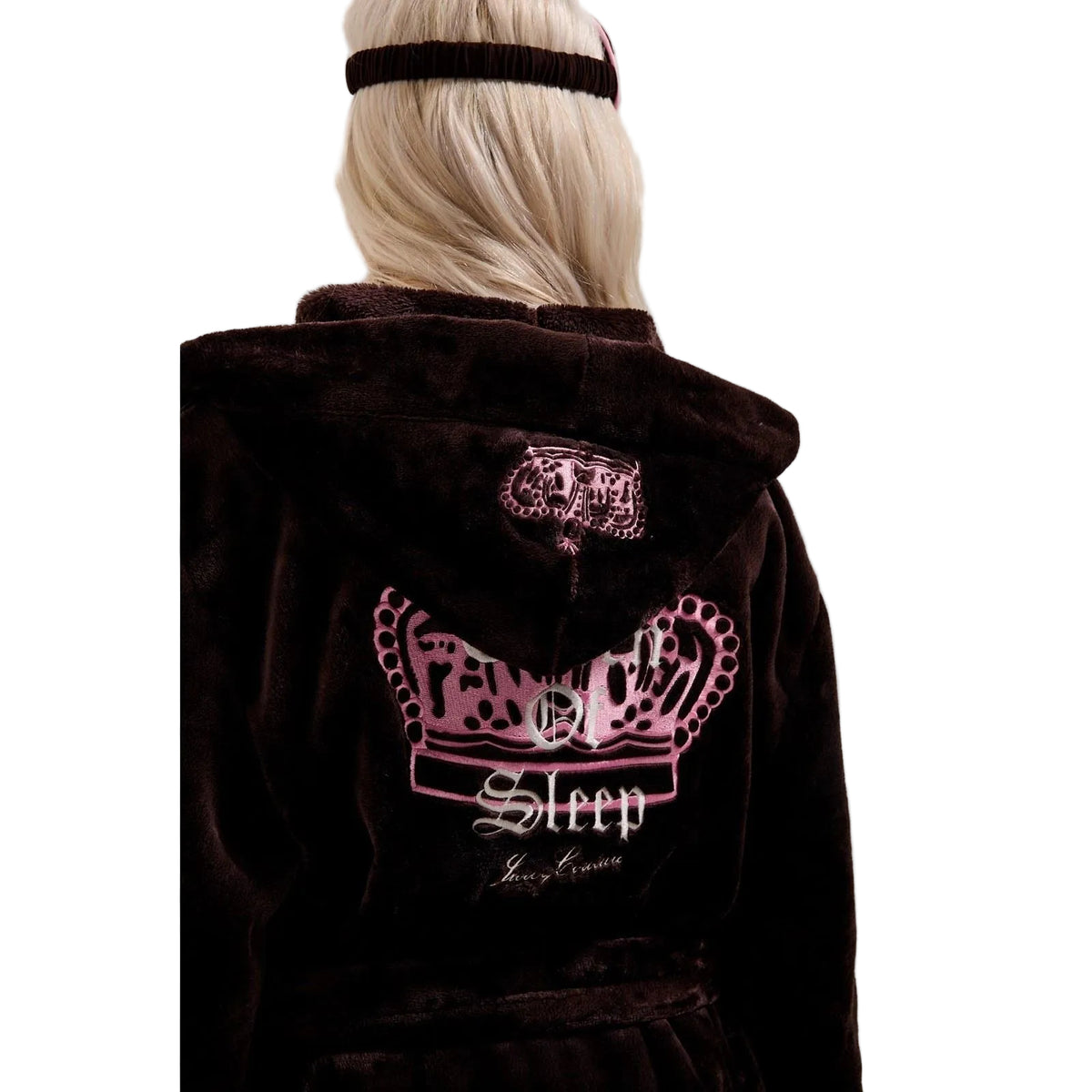 Juicy Couture Crown Polyester Women's Brown Loungewear Robe