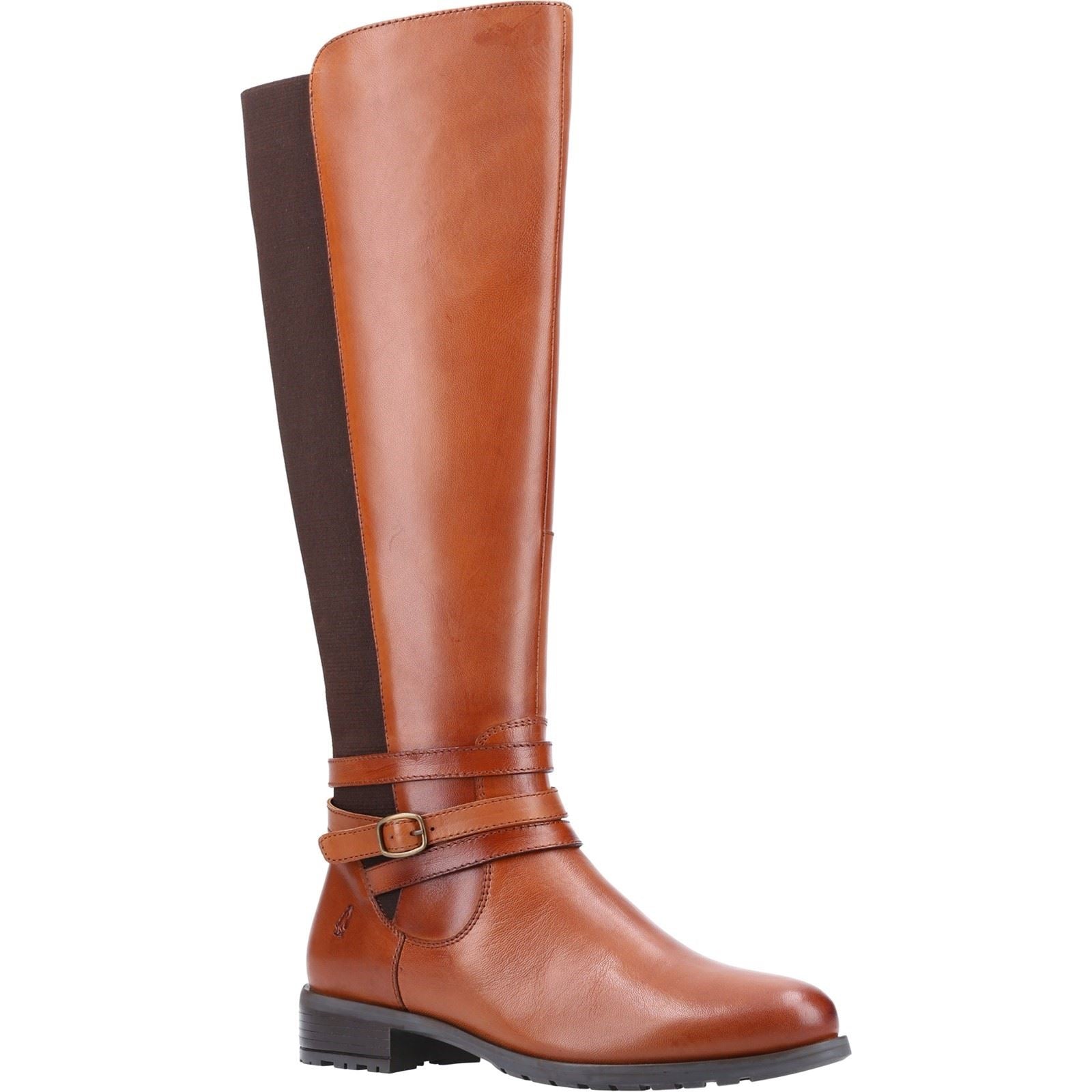 Hush Puppies Vanessa Leather Women's Tan Heeled Knee High Boots