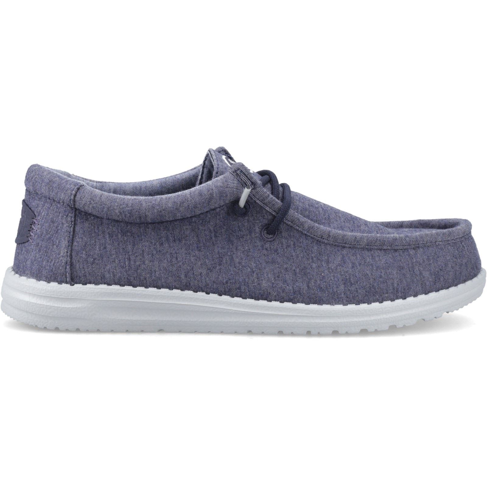 HEYDUDE Wally Stretch Jersey Cotton Men's Navy Moccasins Shoes