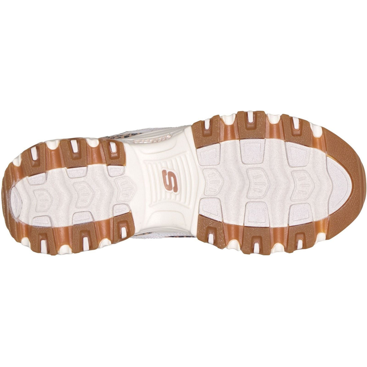 Skechers D'Lites Wild Charm Leather Women's White/Leopard Trainers