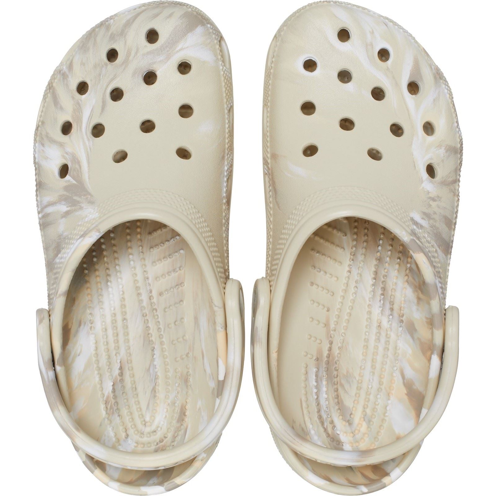 Crocs Classic Marbled Synthetic Bone/Multi Clogs