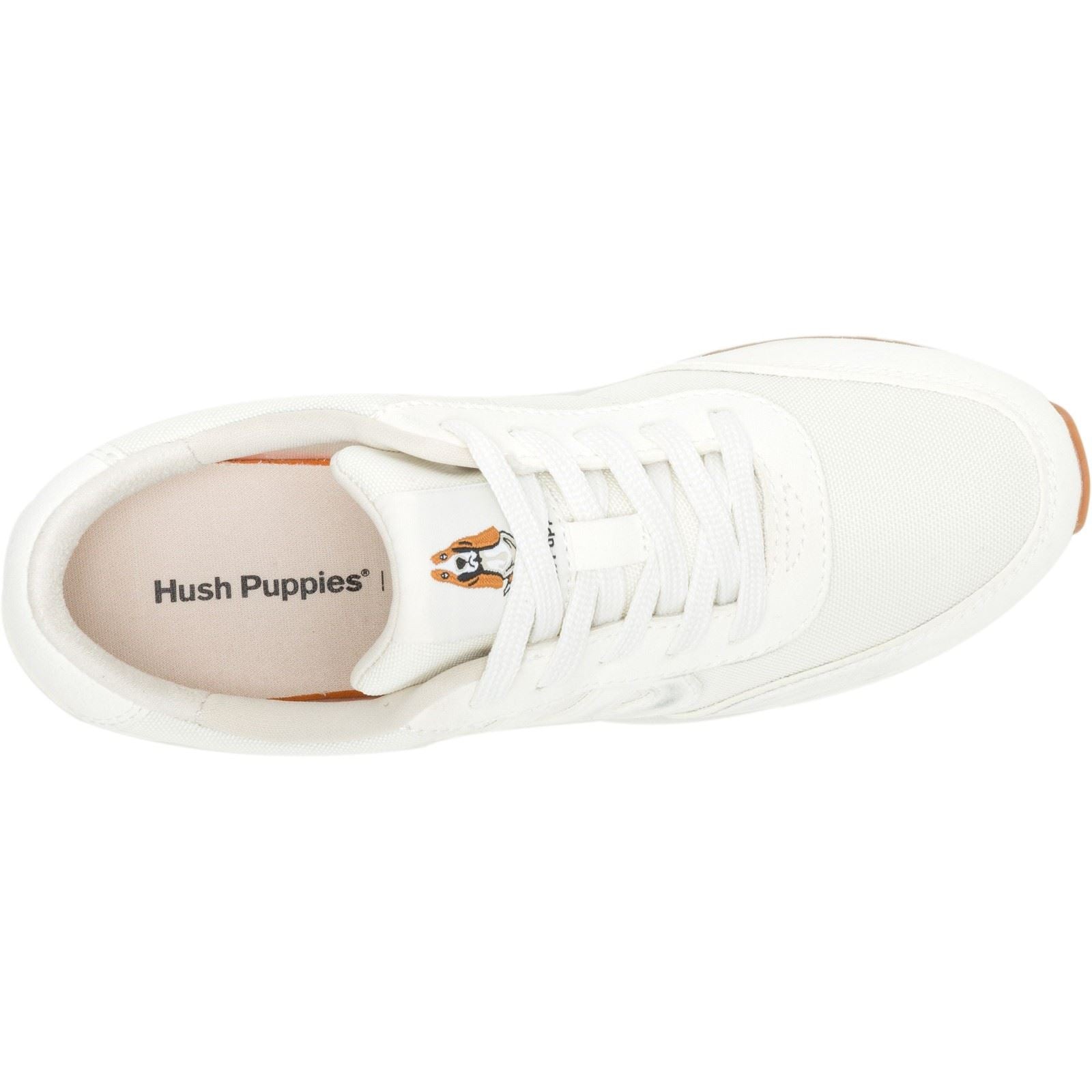 Hush Puppies Seventy8 Leather Women's Cream Trainers