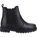Hush Puppies Laura SNR Leather Girls's Black Boots