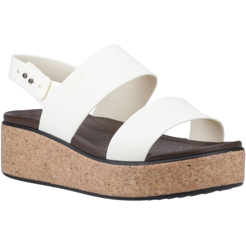 Crocs Brooklyn Cork Synthetic Women's Chalk Sandals