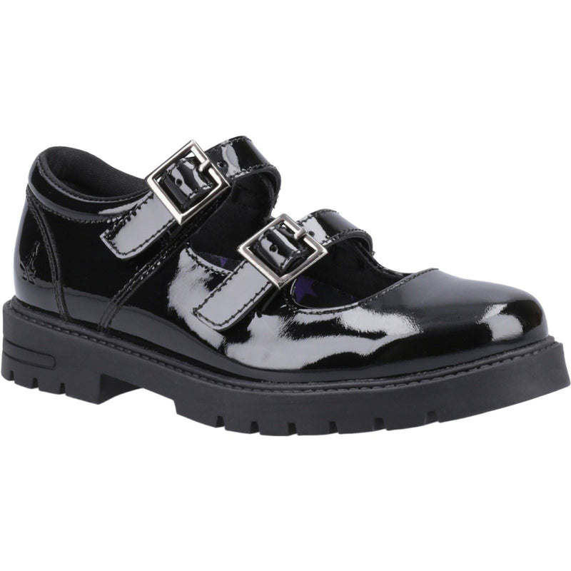 Hush Puppies Ella Patent Junior Leather Girls's Black Shoes