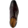 Dune Saloon Leather Men's Brown Double Monk Shoes