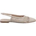 Hush Puppies Dalia Woven Leather Women's Cream Flats