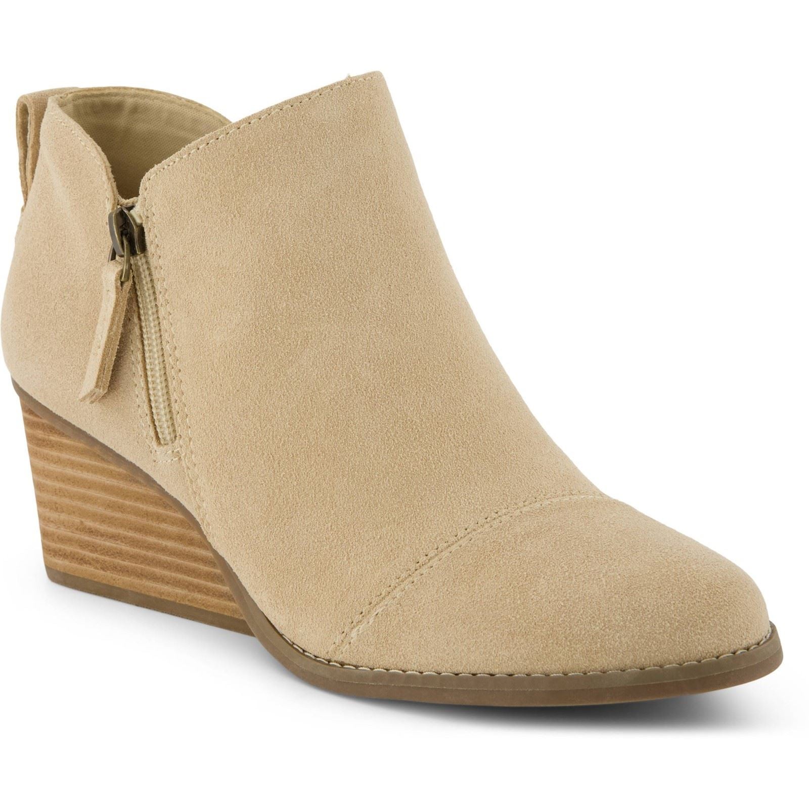 TOMS Goldie Textile Women's Sand Heeled Ankle Boots