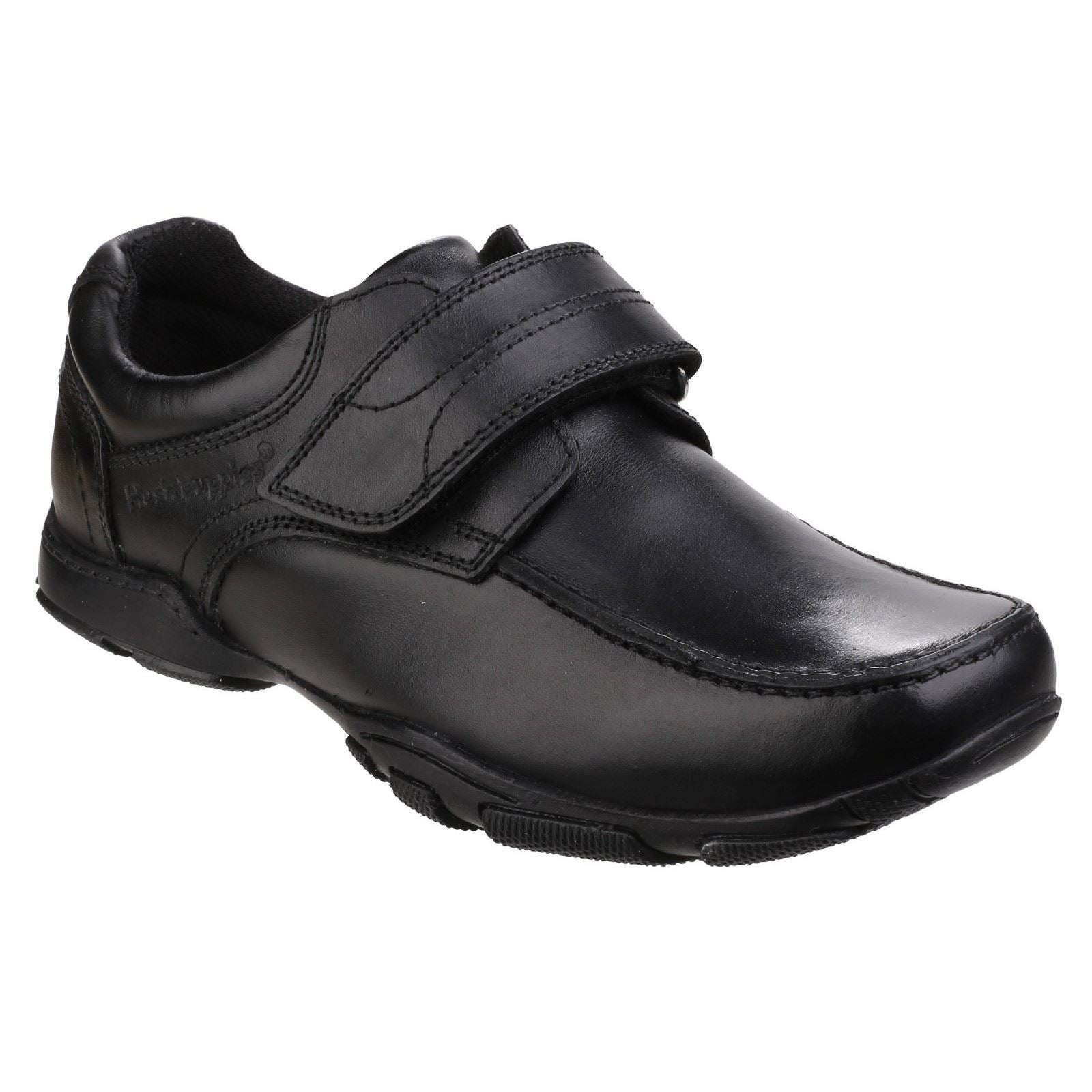 Hush Puppies Freddy 2 Junior Boys Black Leather Shoes