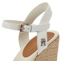 Tommy Hilfiger Corporate Wedge Ecru Women's White Sandal