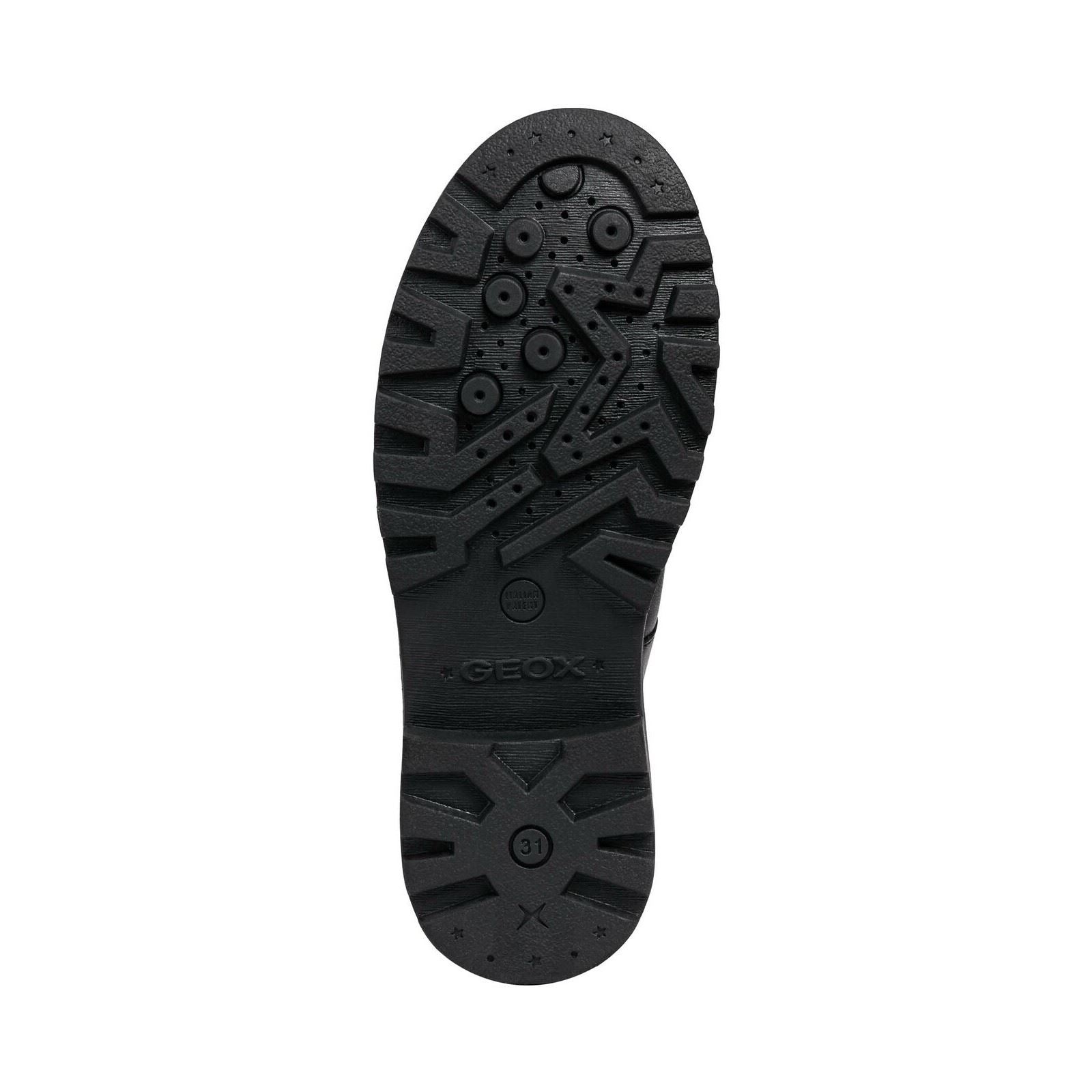 Geox J Casey Girl Leather Girl's Black Shoes