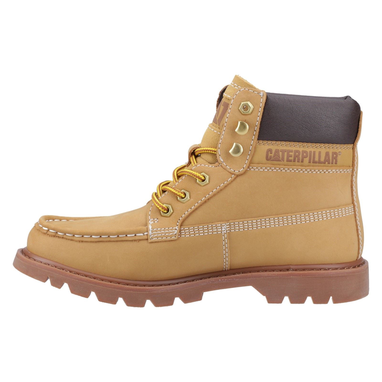 Caterpillar Colorado Moc Toe Leather Men's Honey Reset Ankle Boots