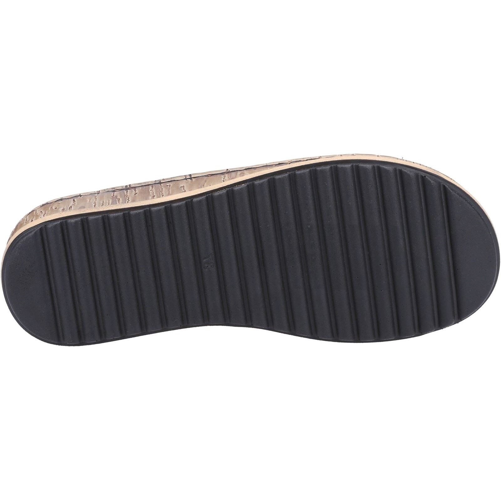 Hush Puppies Elissa Toepost Suede Women's Black Sandals