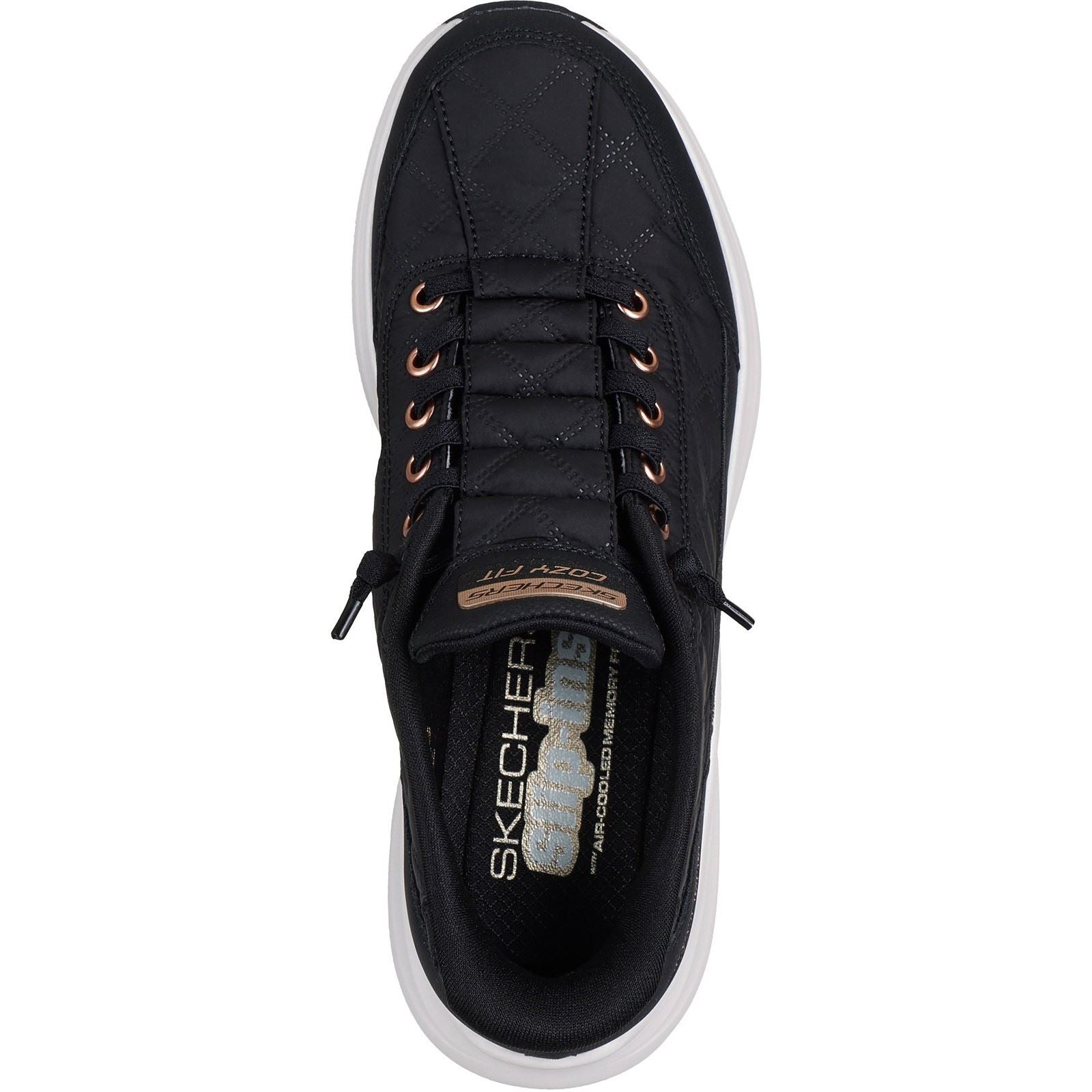 Skechers Contour Foam Golden Hour Textile Women's Black/Rose Gold Trainers