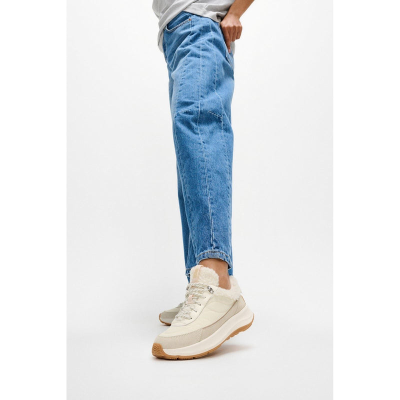 Fitflop F-Mode Flow Suede Women's Cream Mix Trainers