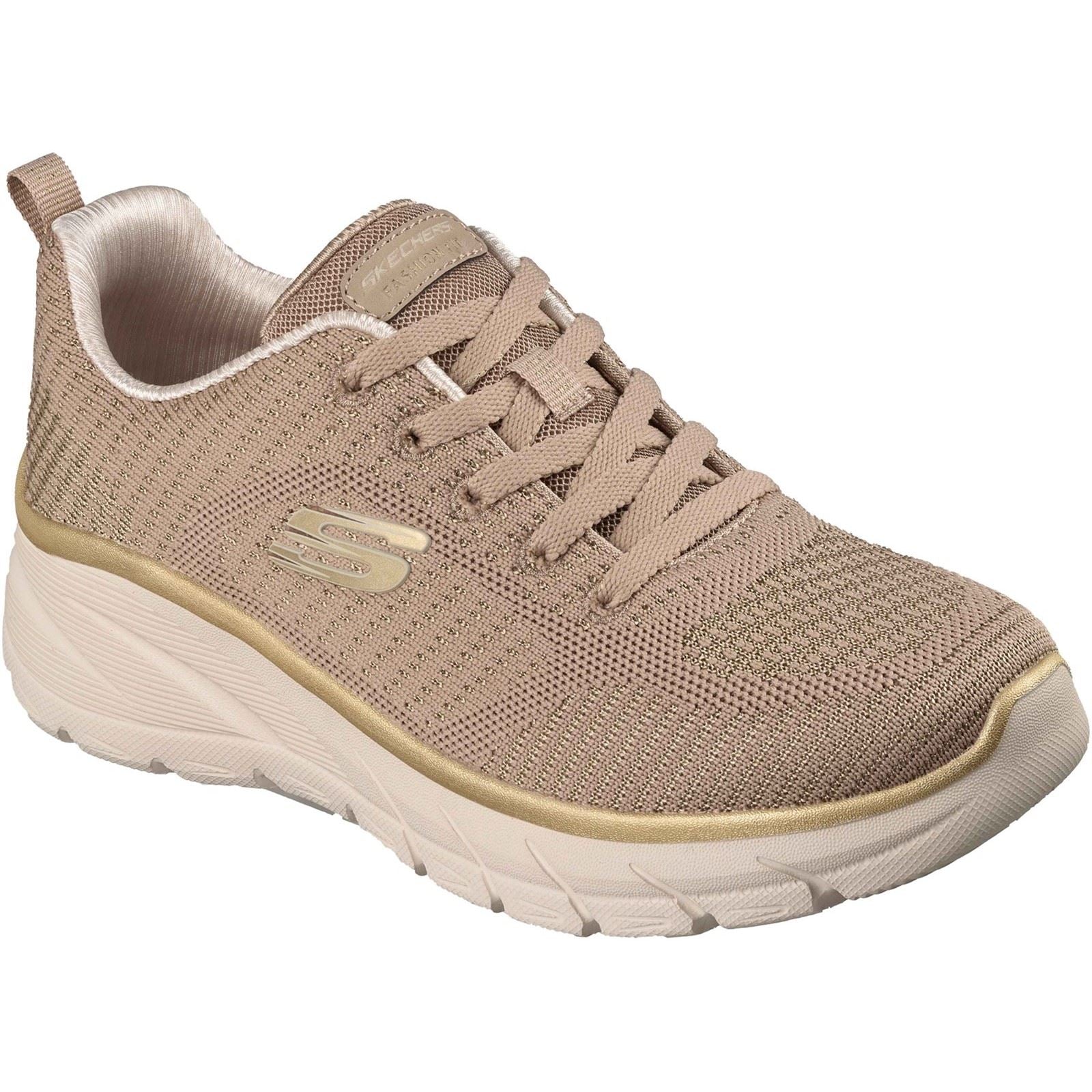 Skechers Fashion Fit 2.0 Polyester Women's Taupe/Gold Trainers