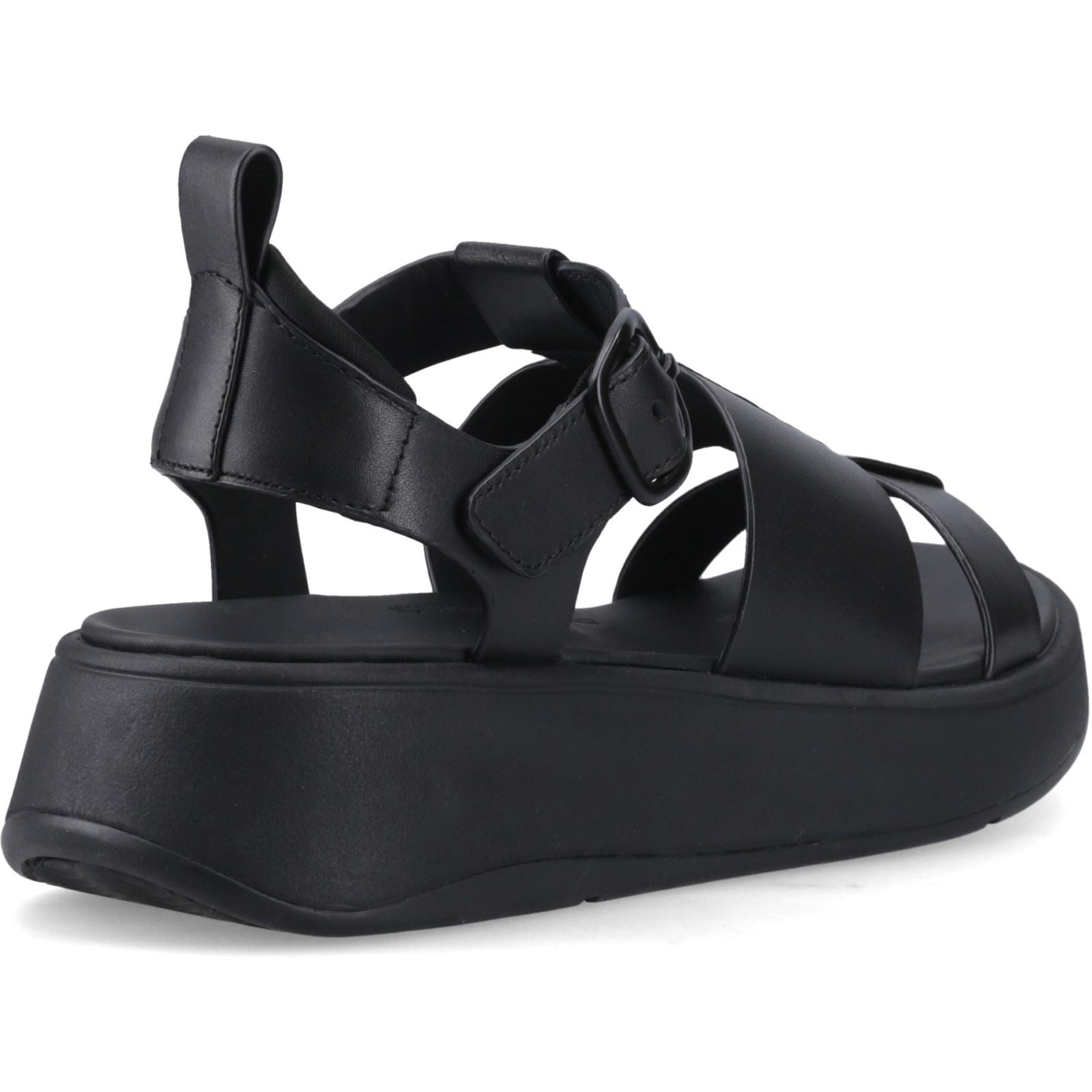 Fitflop F-Mode Fisherman Leather Women's Black Narrow Fit Sandals