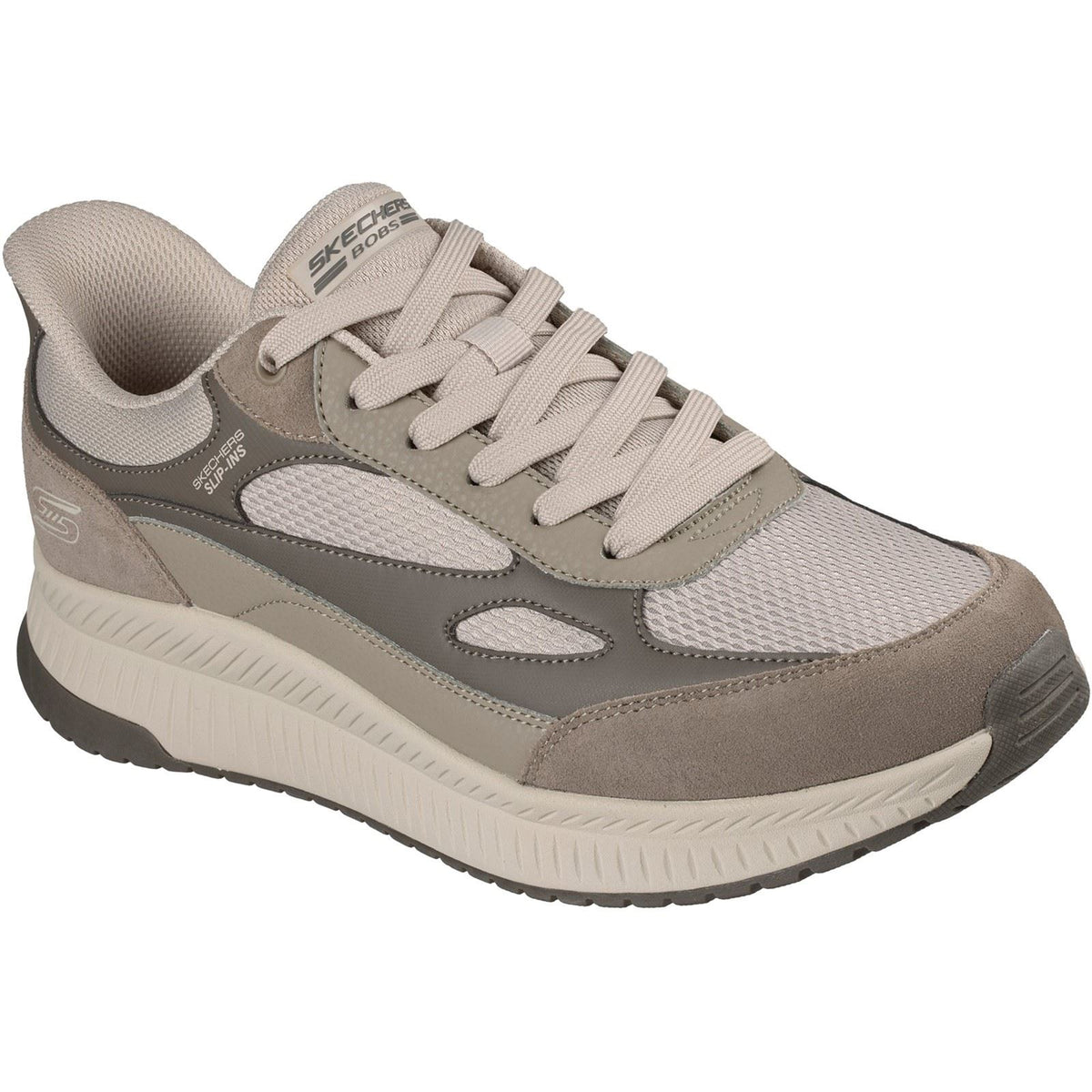 Skechers BOBS Squad 4 Core Look Men's Taupe/Multi Pu/Mesh Trainers