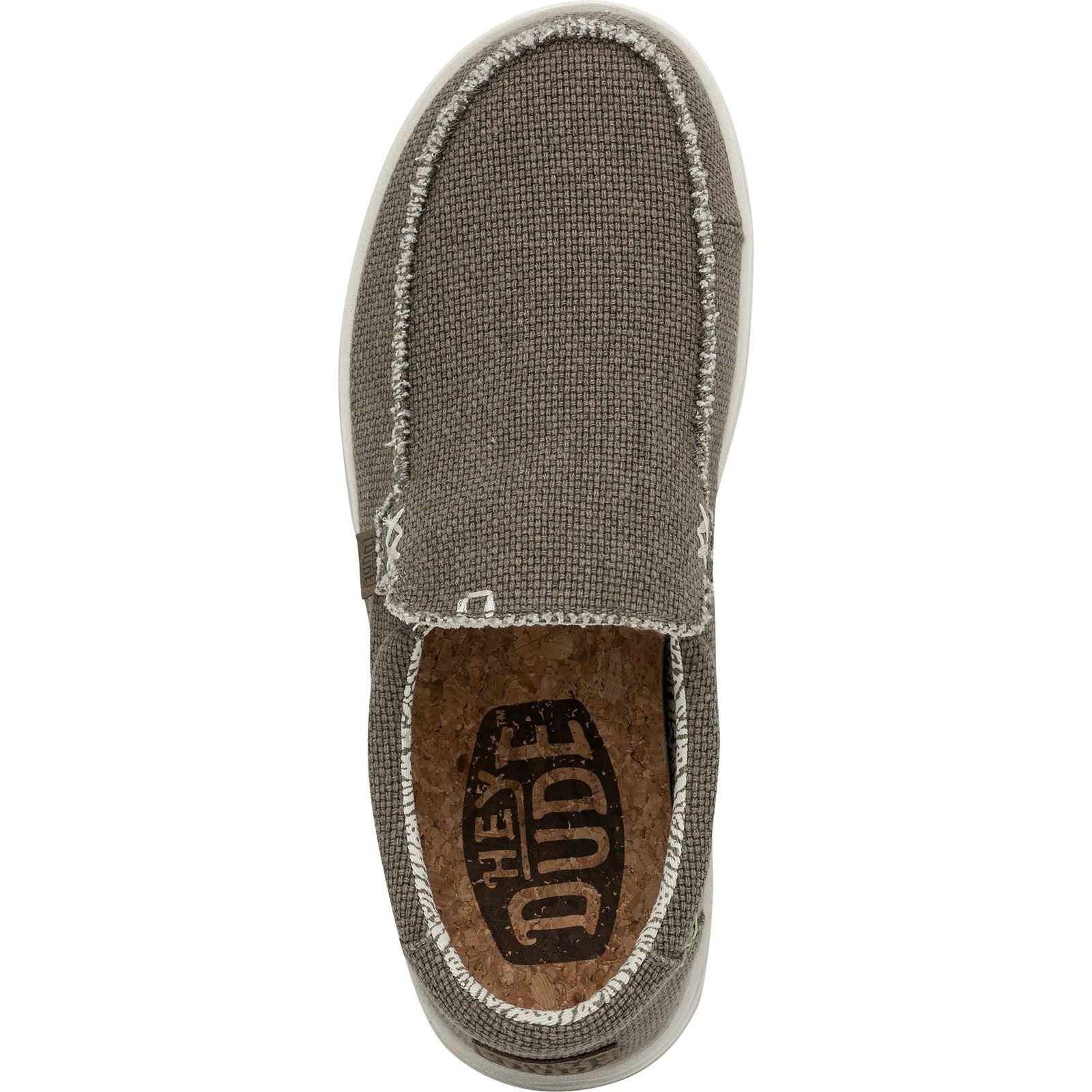 HEYDUDE Mikka Braided Textile Men's Fossil Loafers