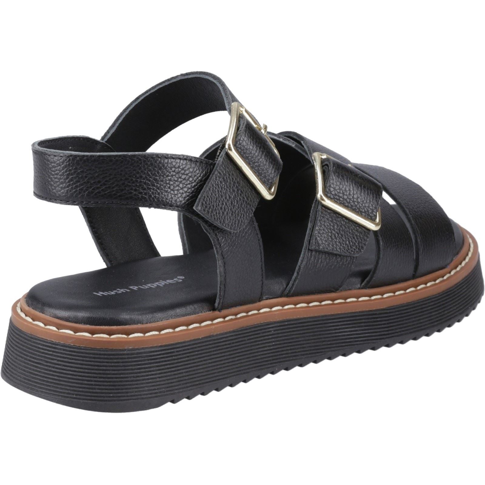 Hush Puppies Cady Leather Women's Black Sandals
