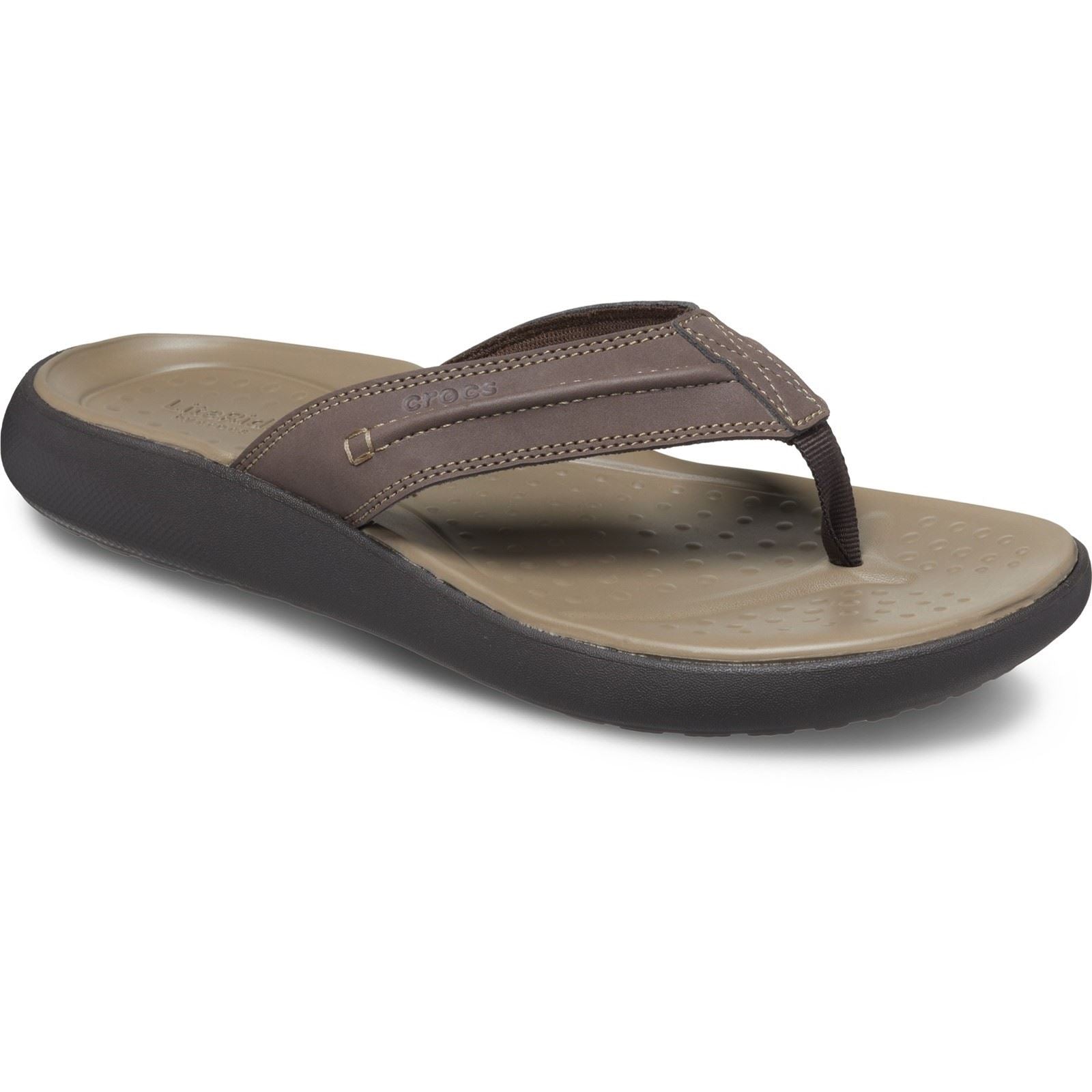Crocs Yukon Vista II Synthetic Men's Espresso Flip Flops