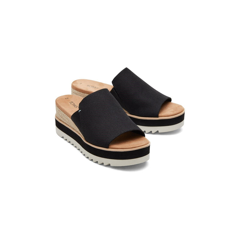 TOMS Diana Mule Synthetic Women's Black Wedges