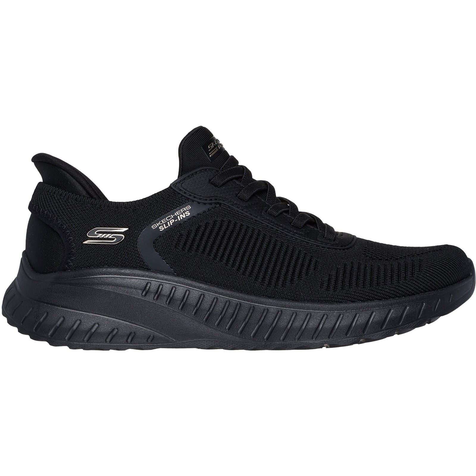Skechers BOBS Sport Squad Chaos Textile Women's Black Trainers