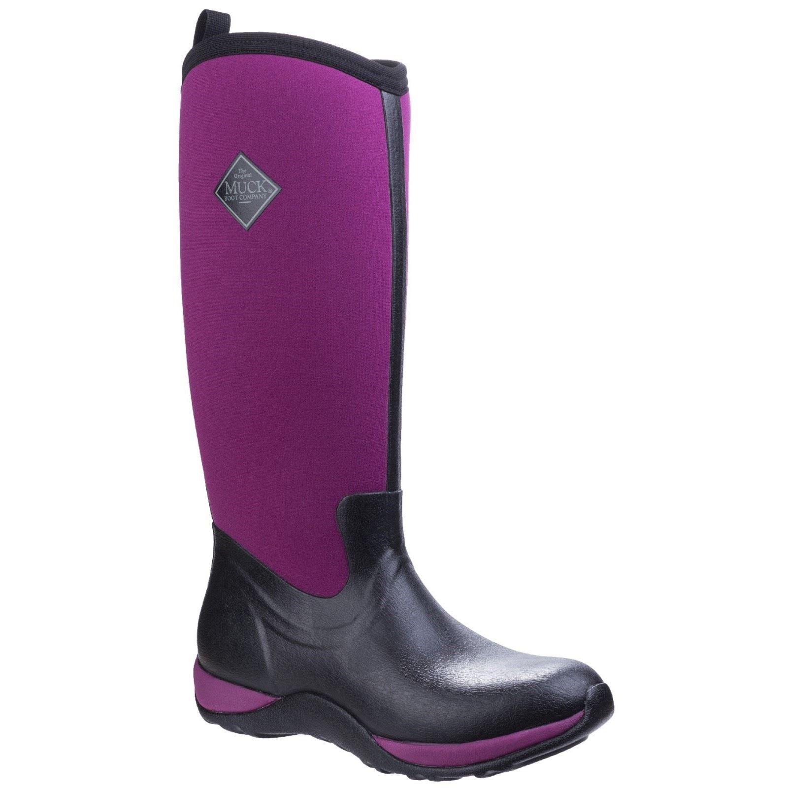 Muck Boots Arctic Adventure Synthetic Black/Maroon Wellington Boots
