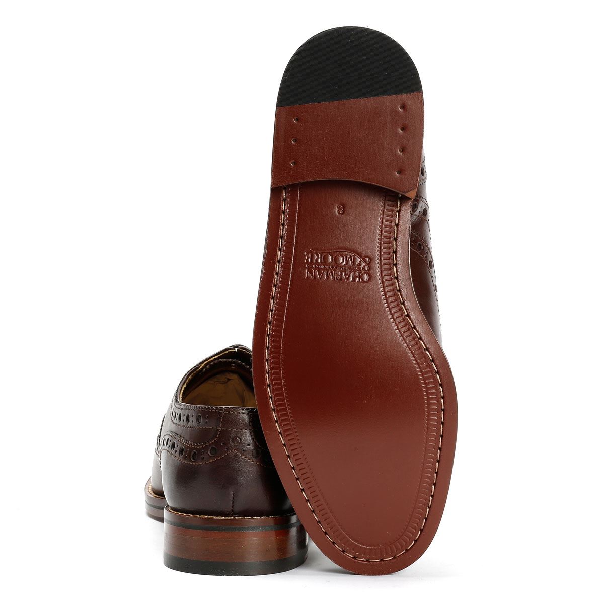 Chapman & Moore Oxford Brogue Leather Men's Mahogany Shoes