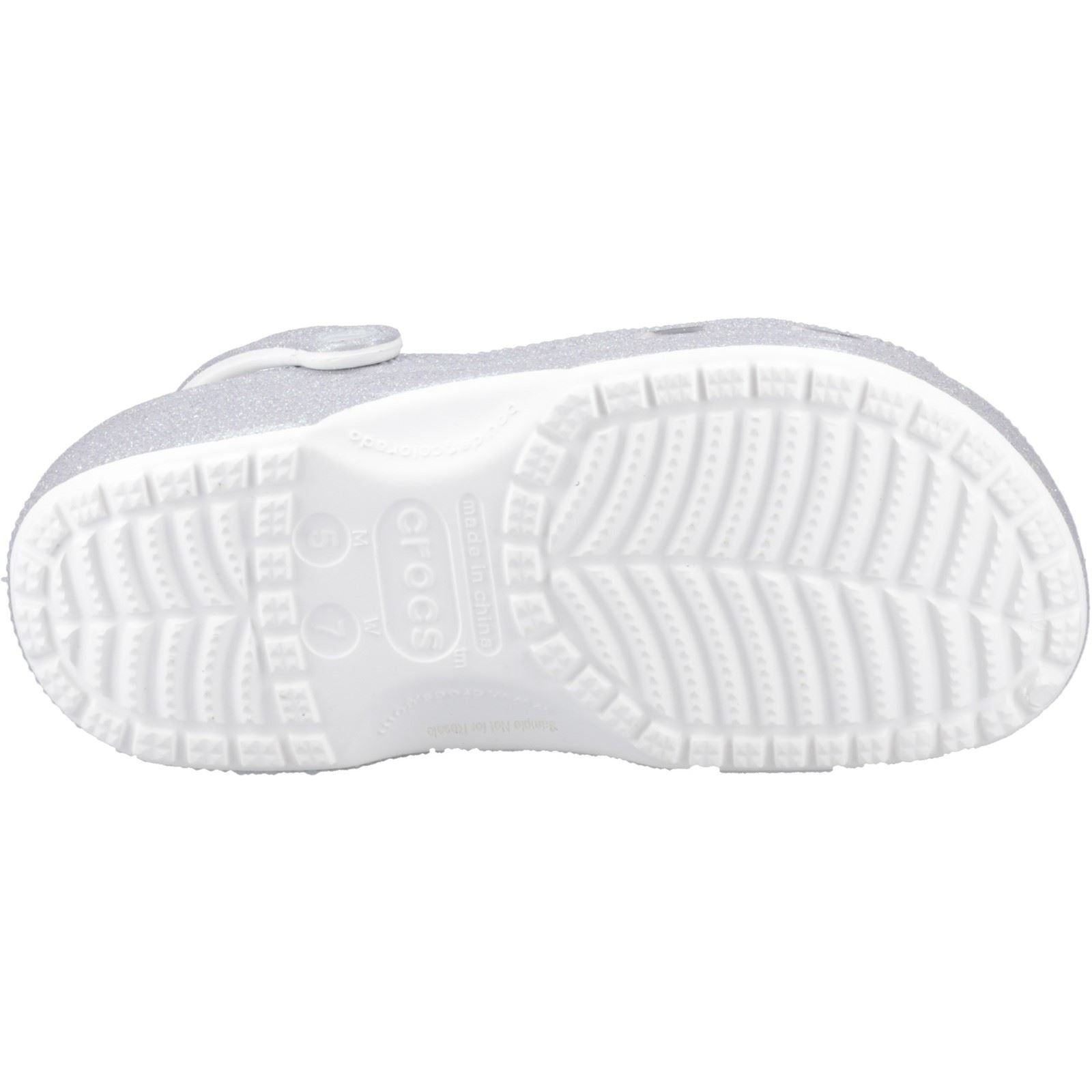 Crocs Classic Glitter EVA Women's White Standard Clogs