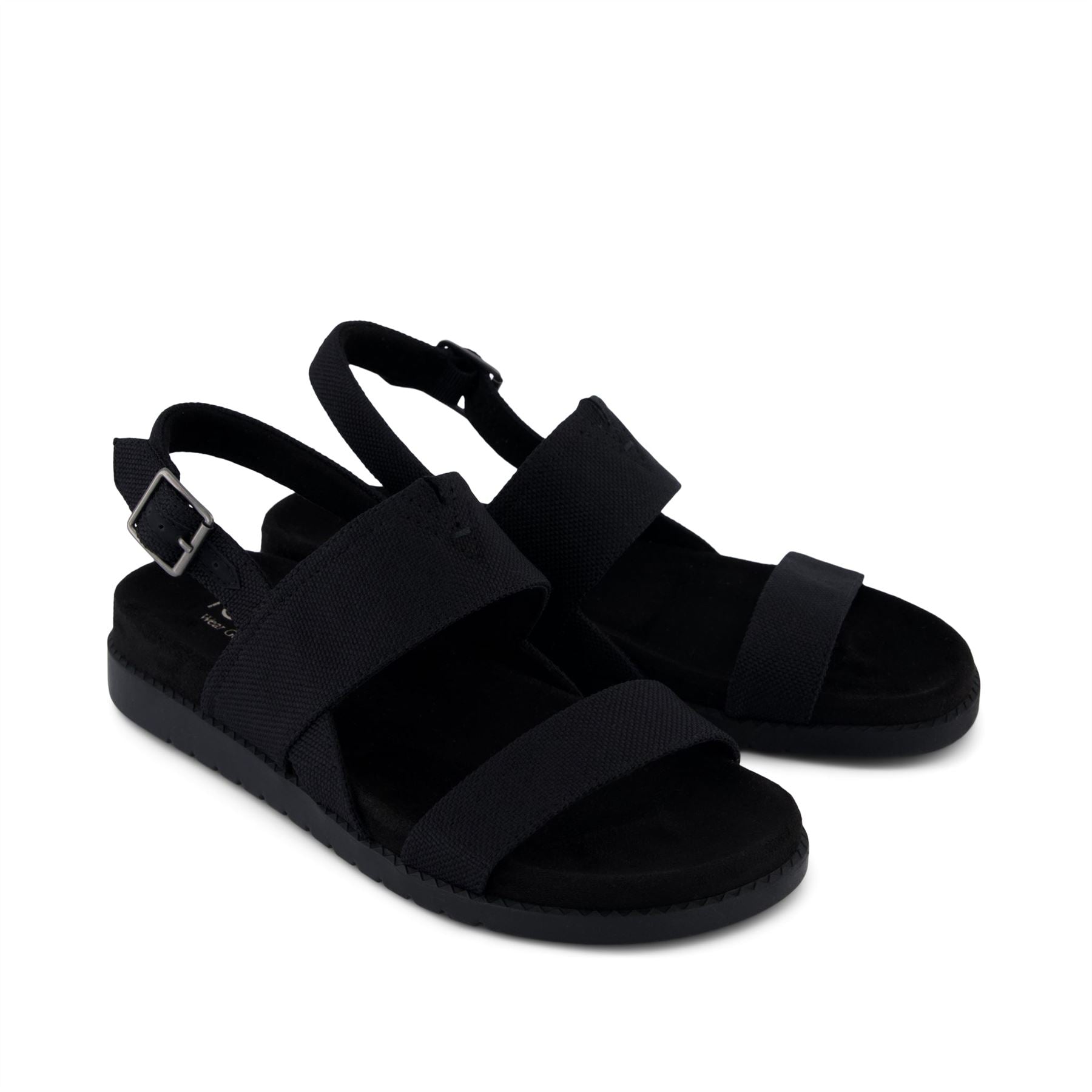 TOMS Marin Slingback Canvas Women's Black Sandals