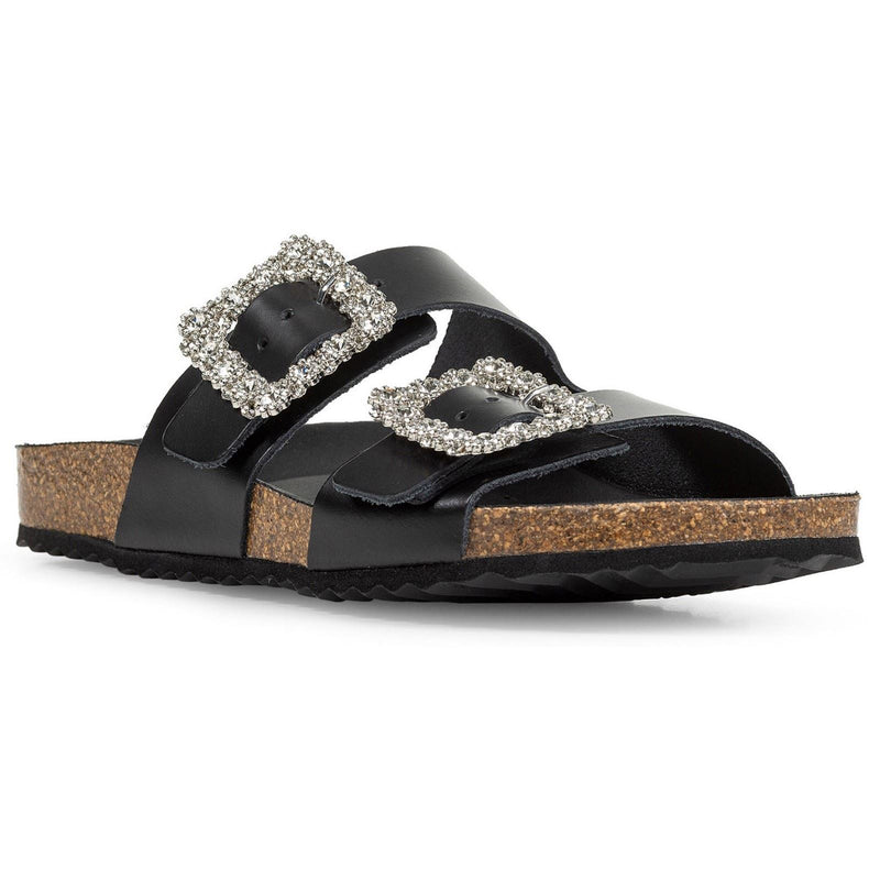 Geox D BRIONIA R Leather Women's Black Sandals