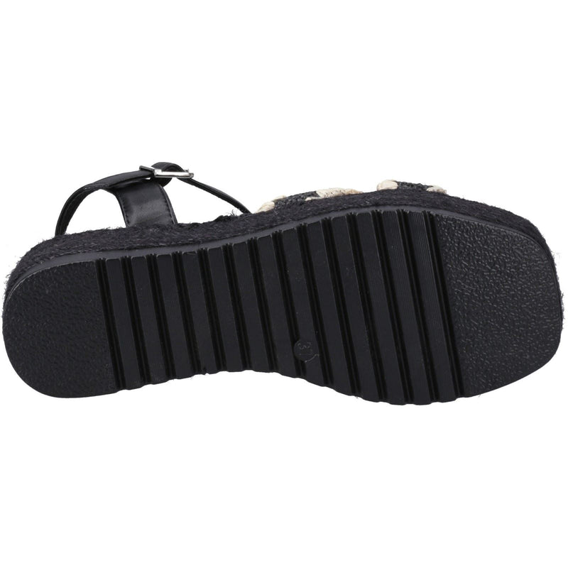 Hush Puppies Jemma Espadrille Synthetic Women's Black Sandals