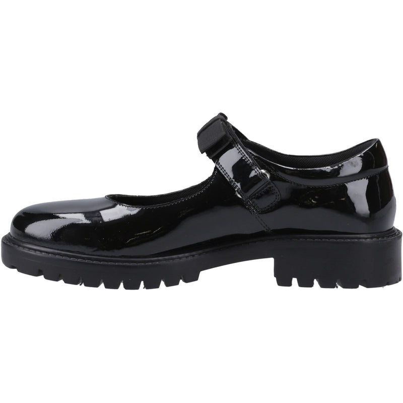 Hush Puppies Astrid Bow Leather Girls's Black Shoes