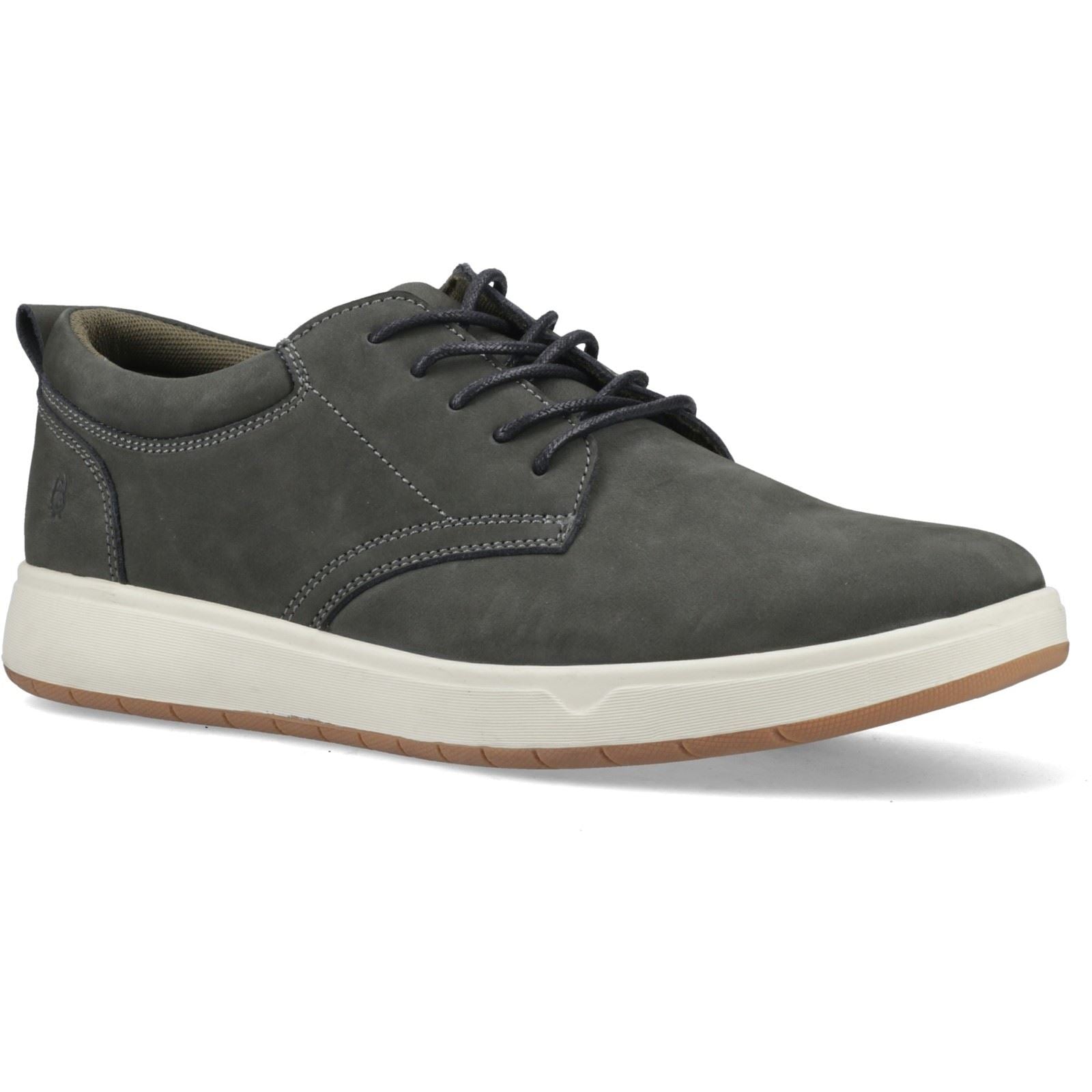 Hush Puppies Bowen Leather Men's Dark Khaki Lace-Up Shoes