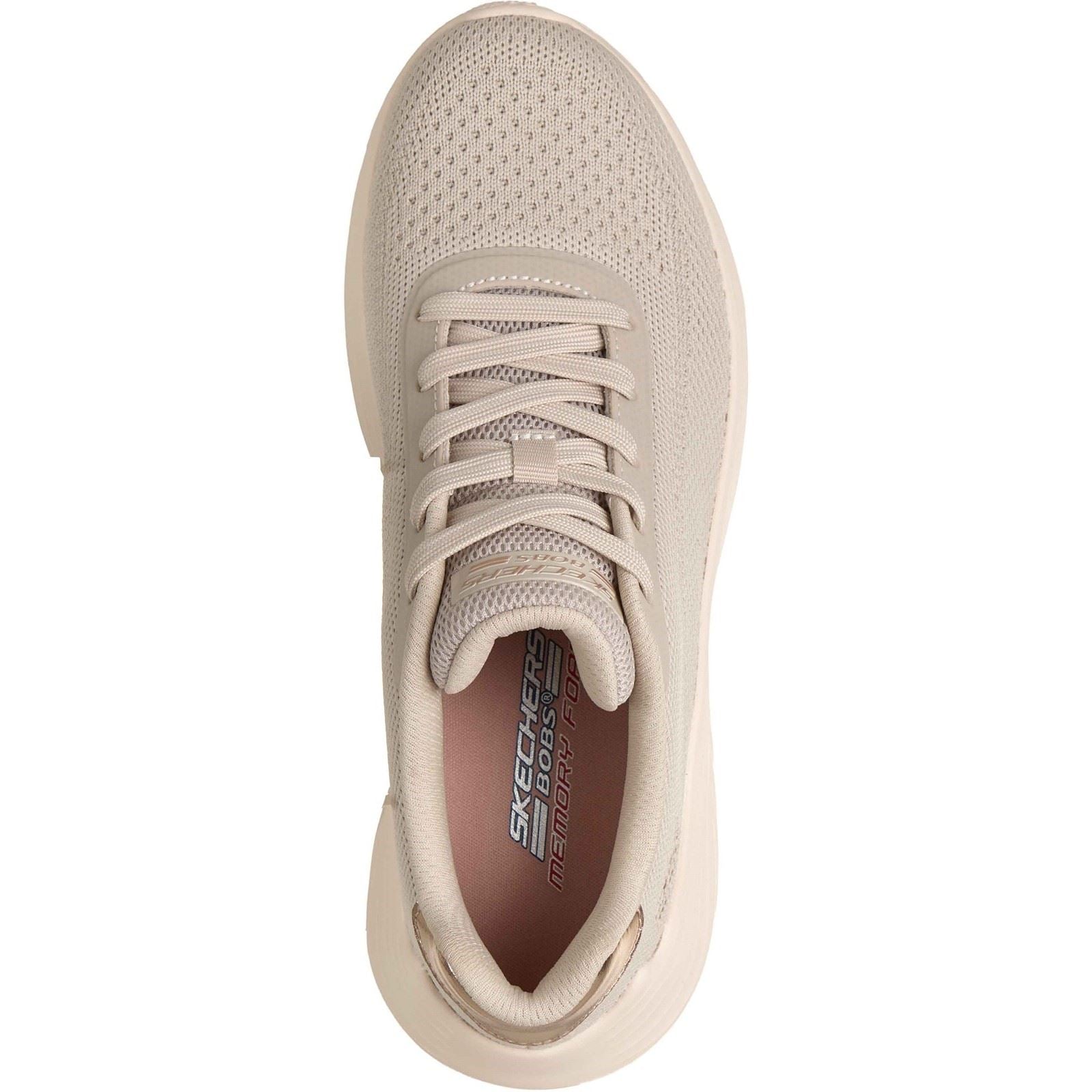 Skechers Bobs Squad Waves Current Look Textile Women's Off White Trainers