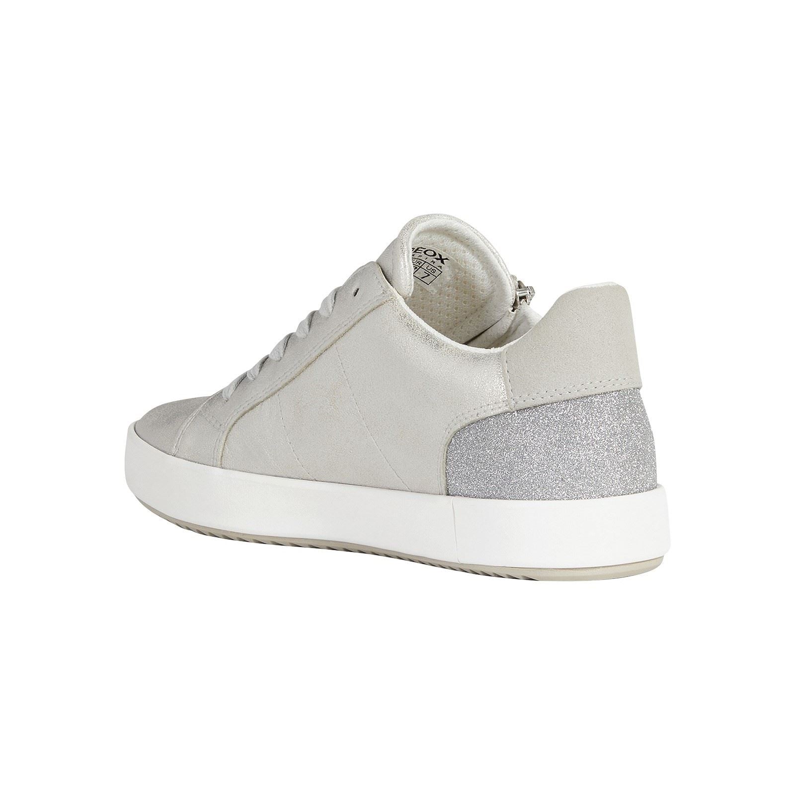 Geox D Blomiee A Synthetic Synthetic Women's Silver Trainers