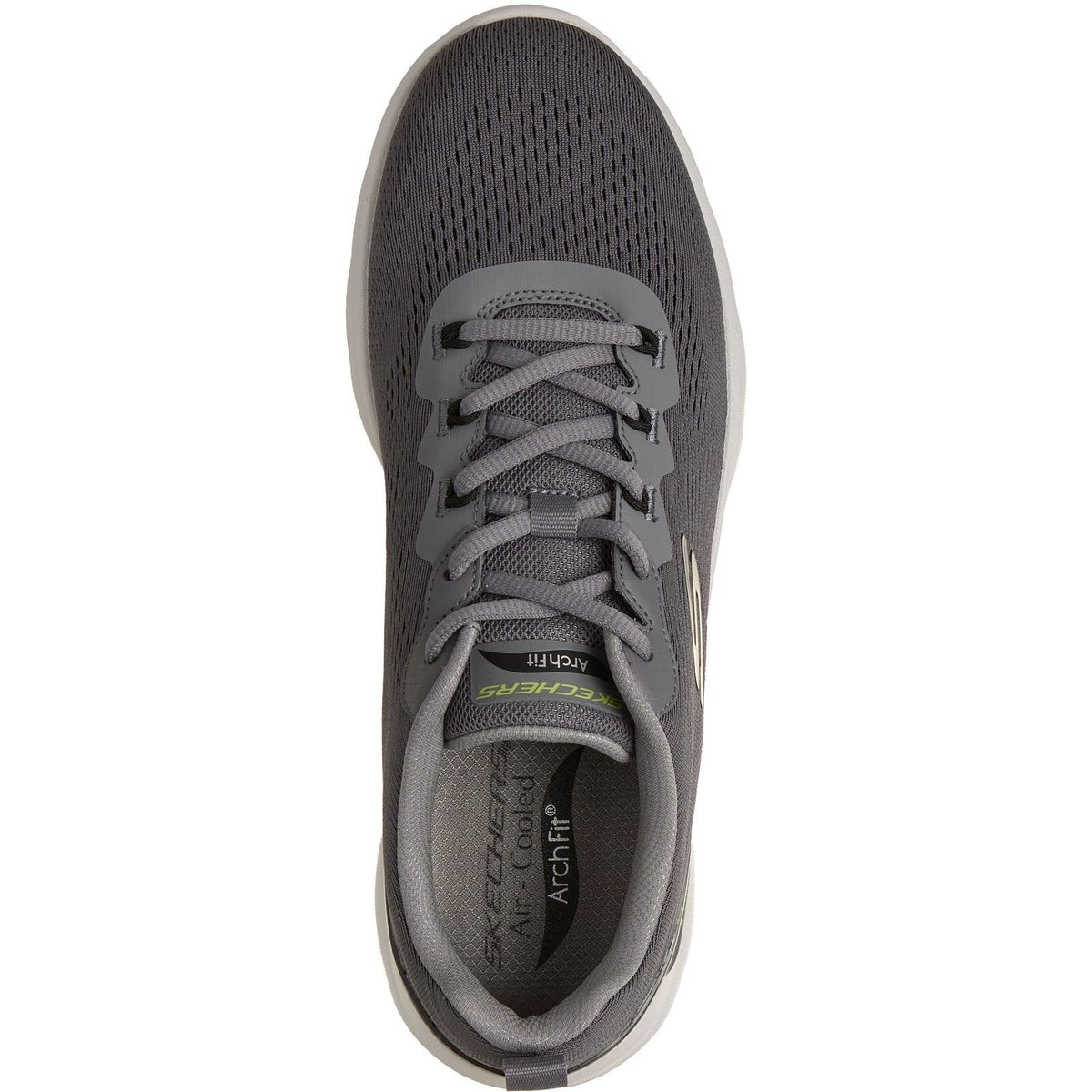 Skechers Arch Fit Summits Kravel Textile Men's Charcoal Mesh/Lime Trim Trainers