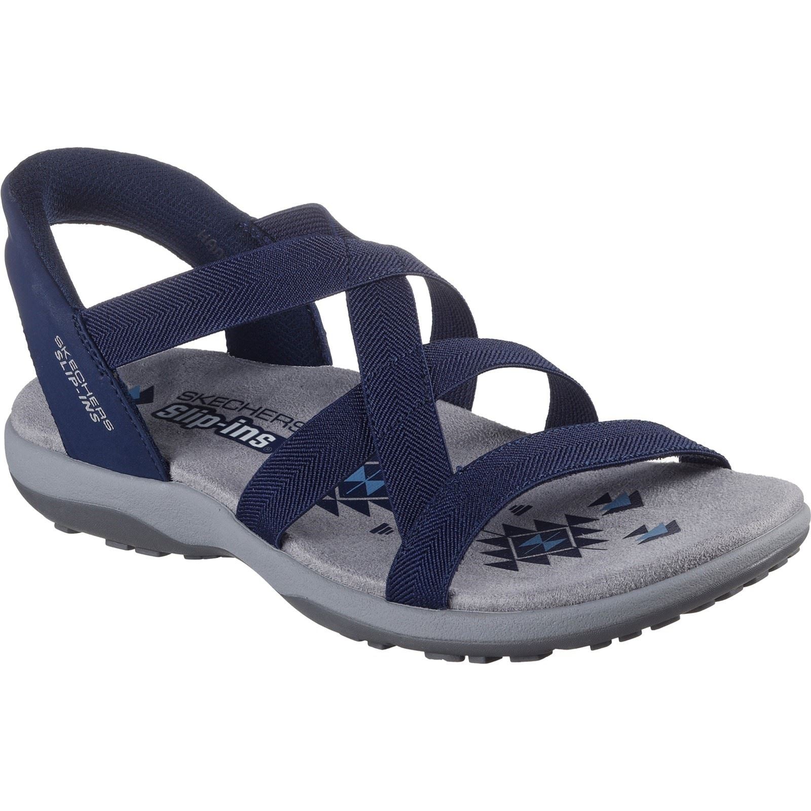 Skechers Reggae Slim - Stretch Flex Women's Navy Sandals