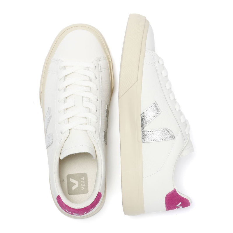 Veja Campo Leather Women's White/Silver/UltraViolet Trainers