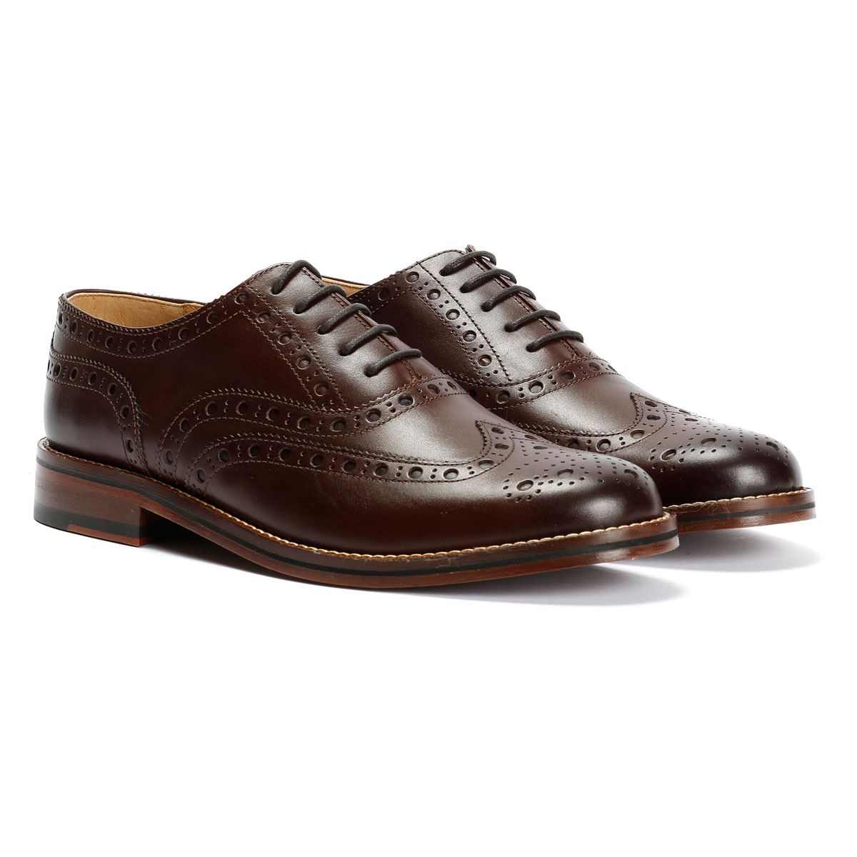 Chapman & Moore Oxford Brogue Leather Men's Mahogany Shoes