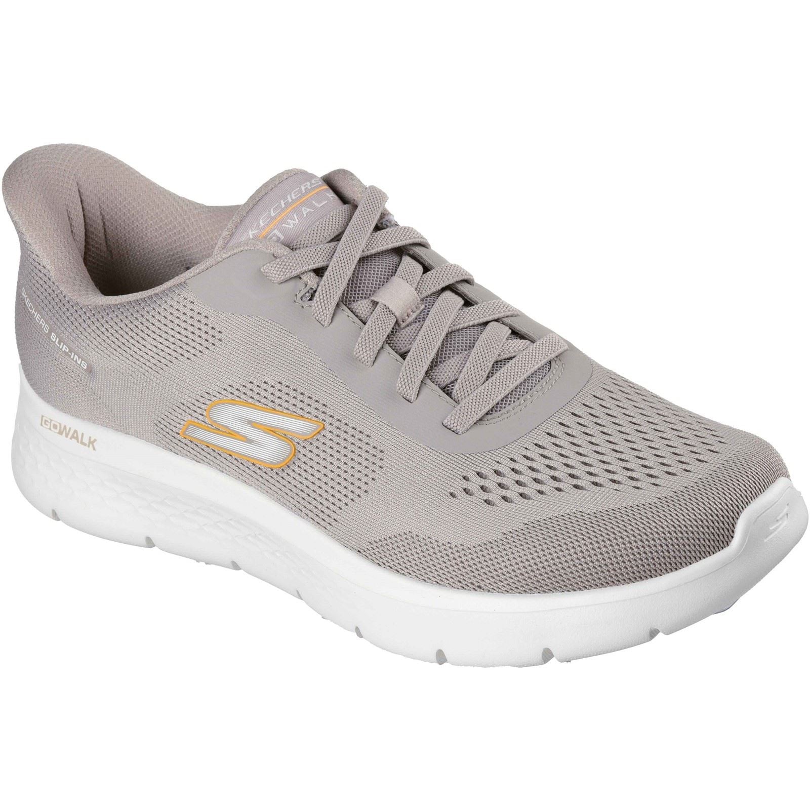 Skechers Go Walk Flex Polyester Men's Taupe Trainers