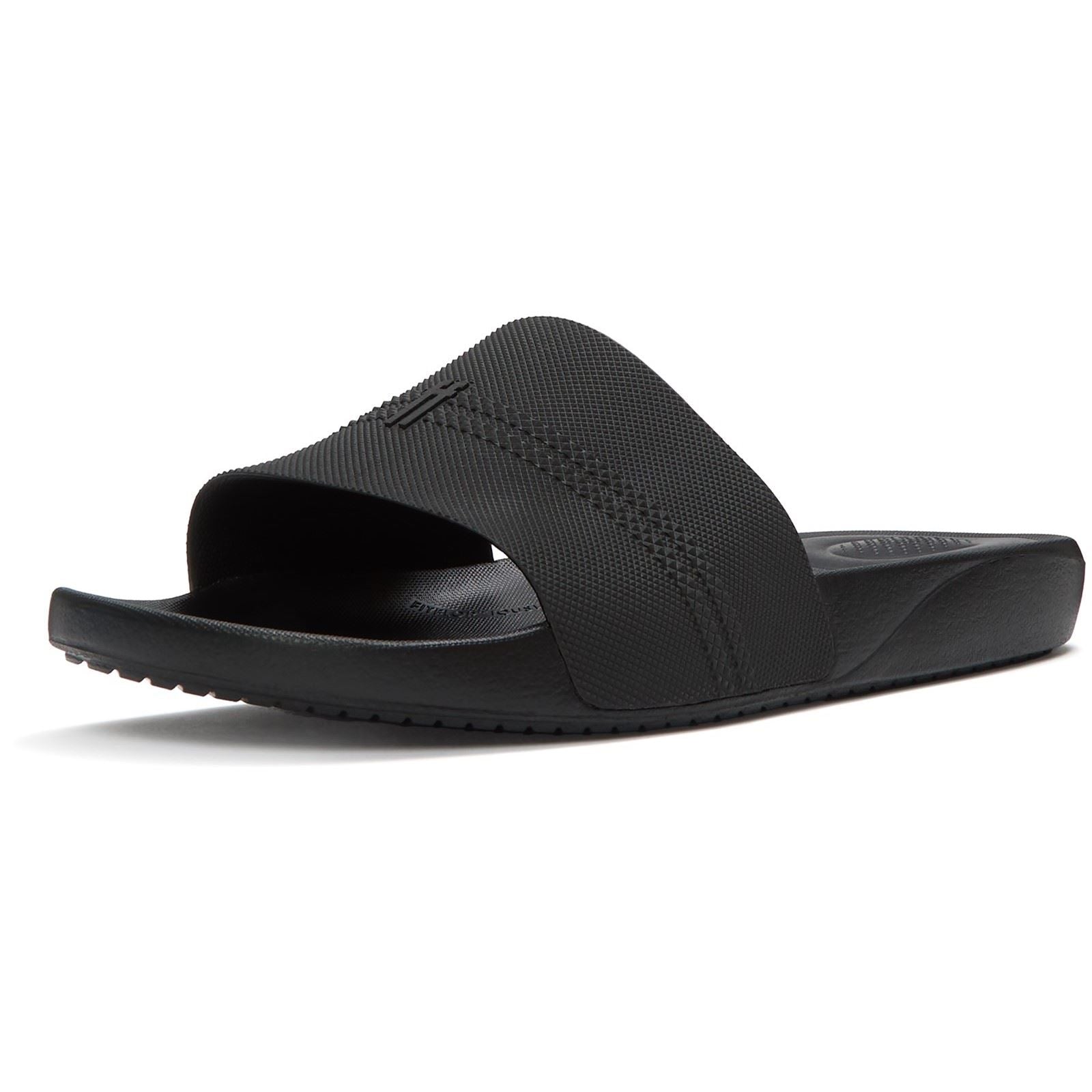 Fitflop iQushion Pool Slides Polyurethane Men's All Black Slides
