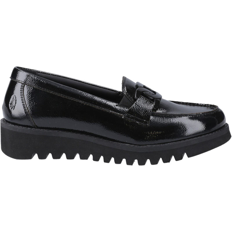 Hush Puppies Francis Loafer Patent Leather Girls's Black Loafers