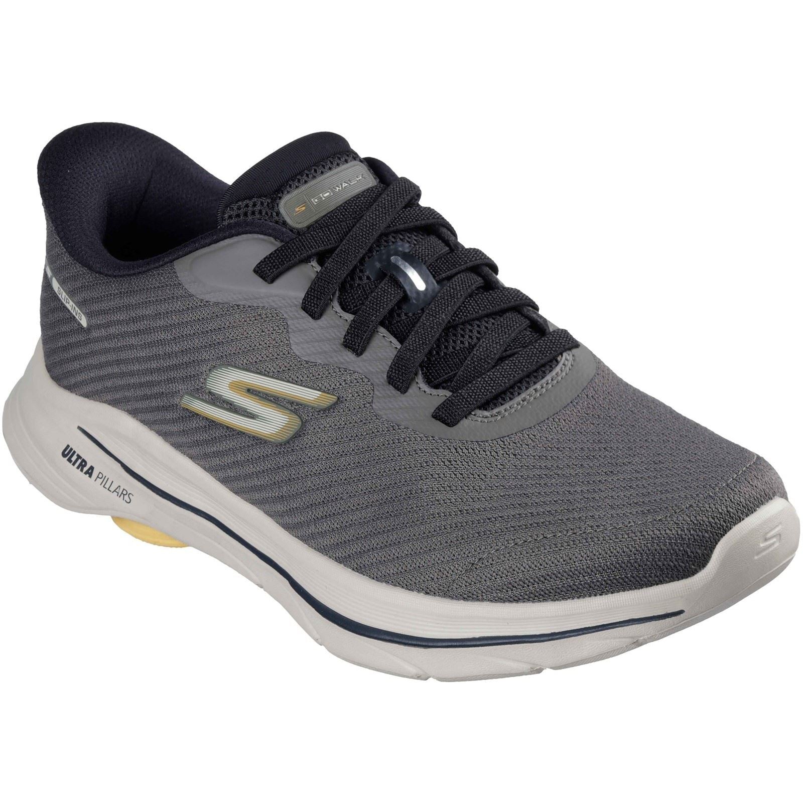 Skechers GO WALK 8 Pate Textile Men's Taupe Standard Trainers