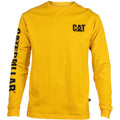 Caterpillar Trademark Banner Long Sleeve Cotton Men's Yellow T-Shirt