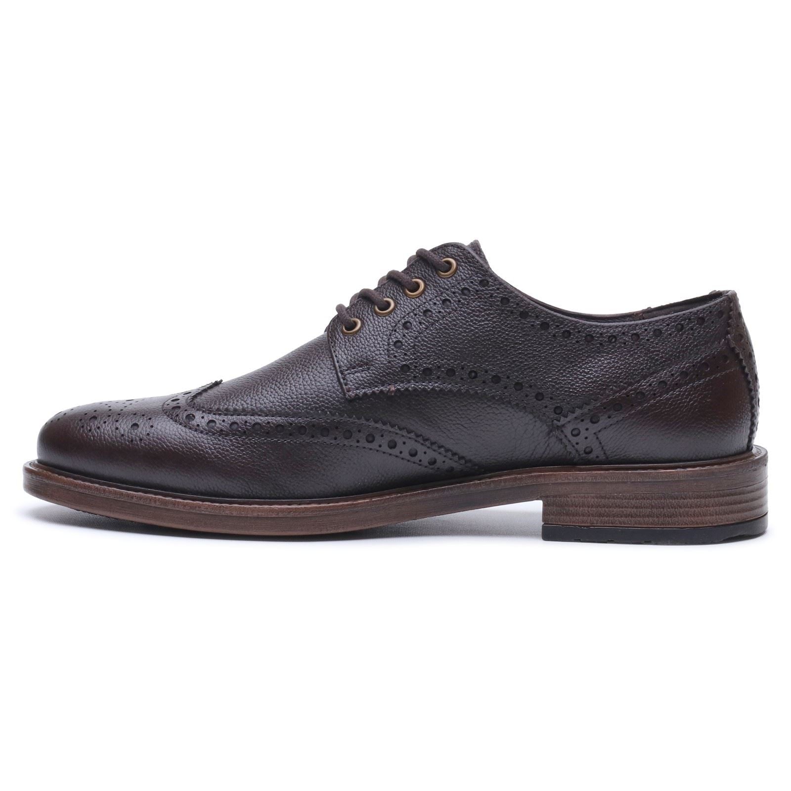 Hush Puppies Isaac Leather Men's BROWN Brogues Shoes