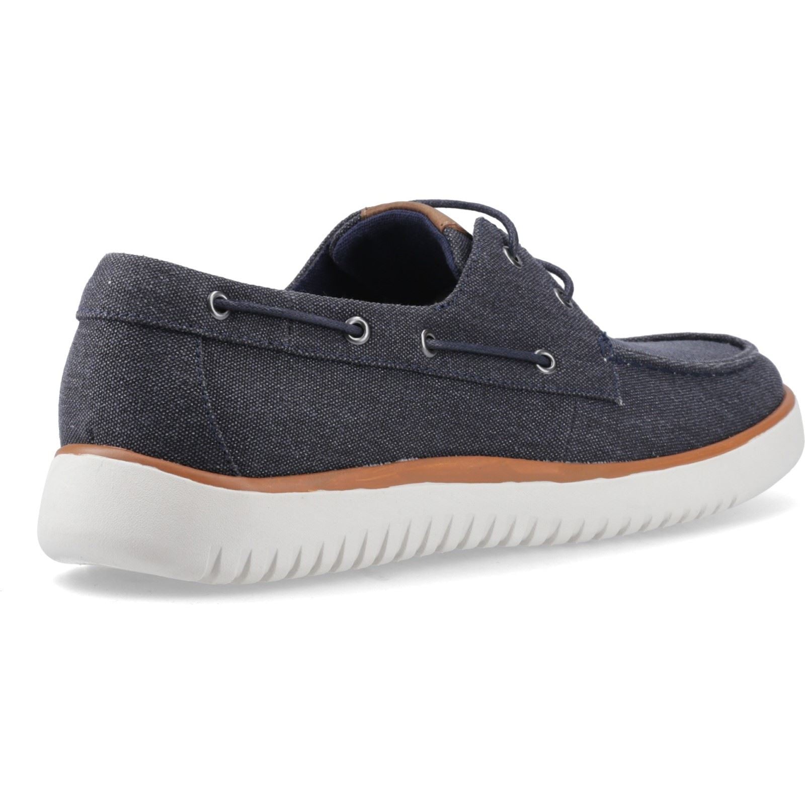 Hush Puppies Daniel Canvas Men's Navy Boat Shoes