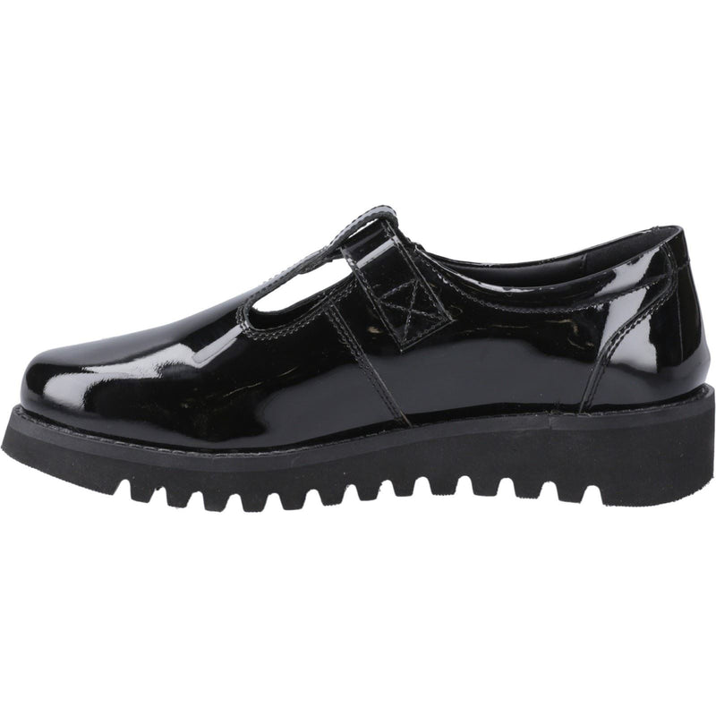 Hush Puppies Florrie T-Bar Leather Girls's Black Shoes