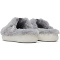 TOMS Alpargata Mallo Polyester Faux Fux Women's Mid Grey Faux Fur Mules